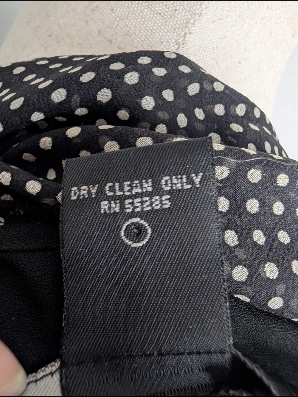 Silk Black and White Polka Dot V-Neck Maxi Dress - Picture 5 of 5